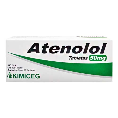 ATENOLOL 50MG X 30 TABLETAS KIMICEG