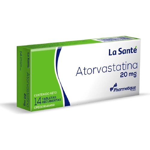 ATORVASTATINA 20MG X 14 TABLETAS LA SANTE