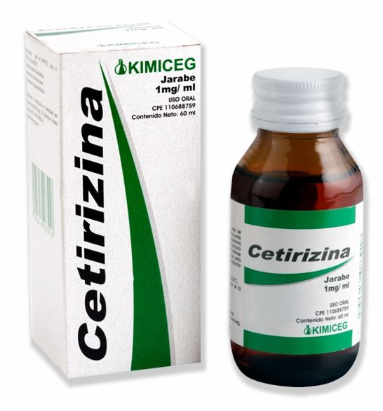 CETIRIZINA JARABE 1MG X 60ML  KIMICEG