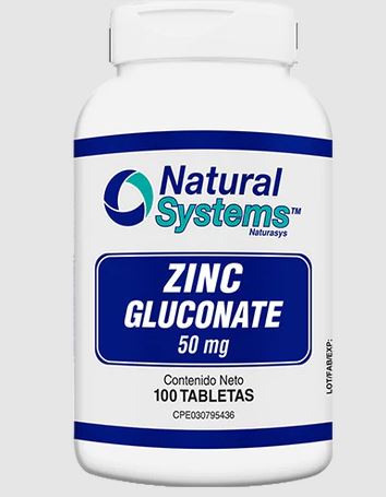 ZINC GLUCONATE 50MGX100CAPS NATURAL SYSTEMS