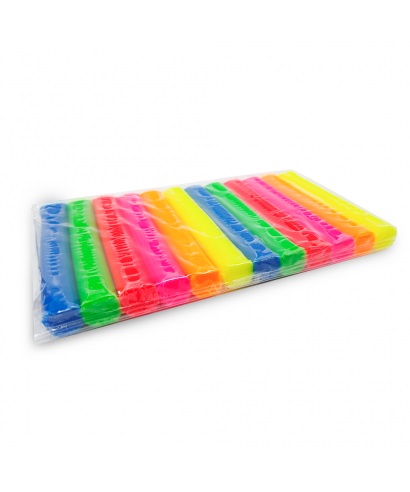 PLASTILINA 12 COLORES NEON