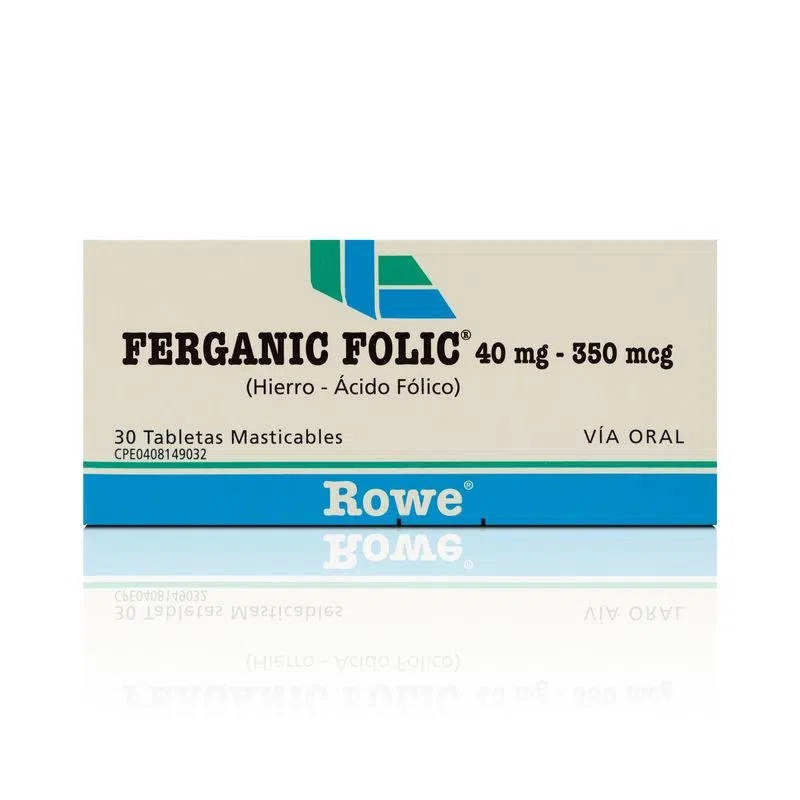 FERGANIC FOLIC 40MG 350MCG X 30TAB ROWE