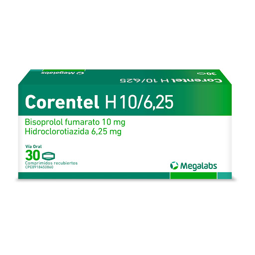 CORENTEL H 10 6,25MG X 30TAB BISOPROLOL HIDRO MEGALABS