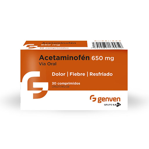 ACETAMINOFEN 650MG X 30COMP GENVEN