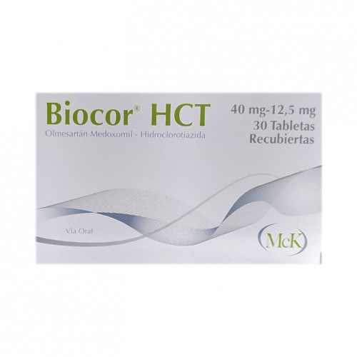 BIOCOR HCT 40MG 12,5MG X 30 TABLETAS MCK