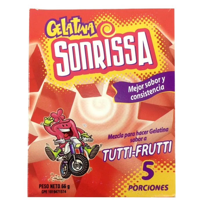 GELATINA SONRISSA  66GR TUTTI FRUTTI