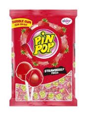 CHUPETA PIN POP BUMBA 48UND XXL FRESA GIGANTE