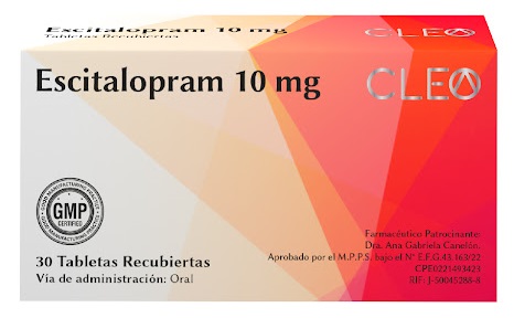 ESCITALOPRAM 10MG X 30TABLETAS CLEO