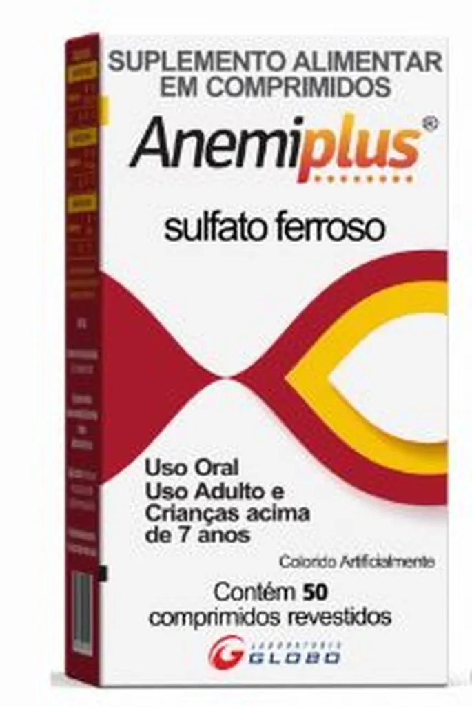 ANEMIPLUS SULFATO FERROSO 50COMP GLOBO