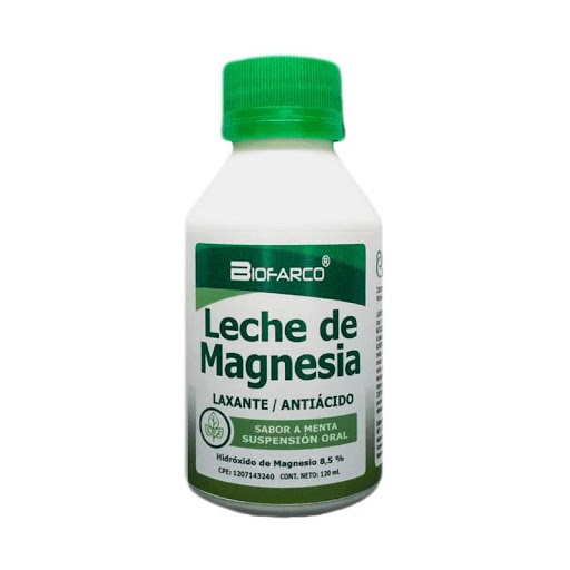 LECHE MAGNESIA MENTA 120ML BIOFARCO