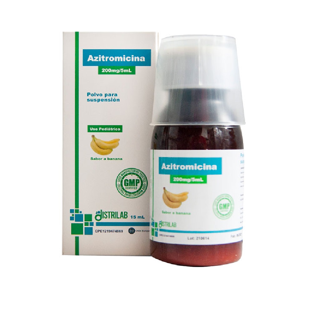 AZITROMICINA 200MG/5ML X 15ML SUSP PED DISTRILAB