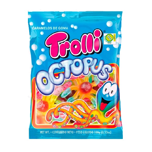 GOMITAS TROLLI 100GR  SOUR OCTOPUS