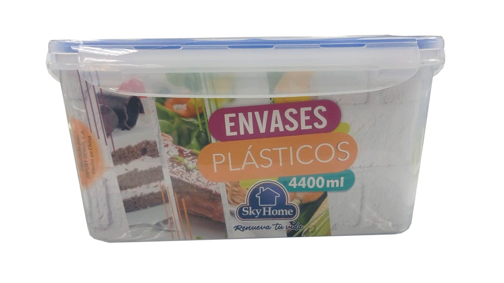 ENVASE PLASTICO SKY HOME  4400 ML RECTAN