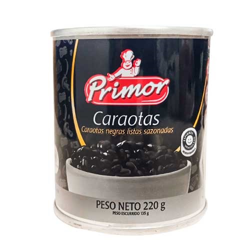 CARAOTAS PRIMOR 220GR NEGRAS EN LATA