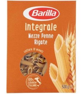PASTA BARILLA 500GR PENNE RIGATE INTEGRA