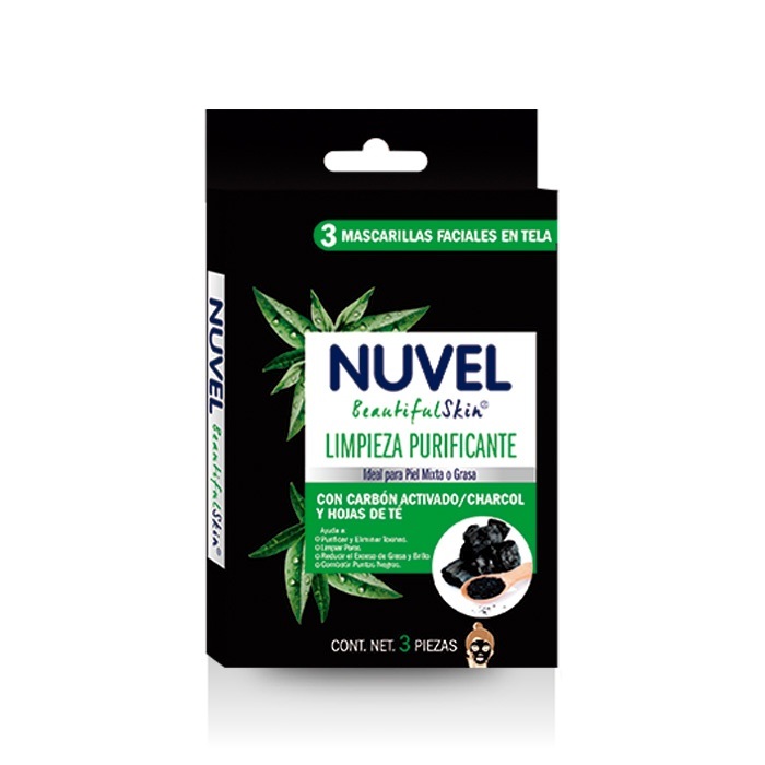MASCARILLA FACIAL NUVEL X1UND CARBON ACT