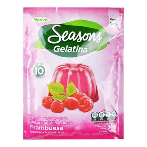 GELATINA SEASONS 80GR FRAMBUESA