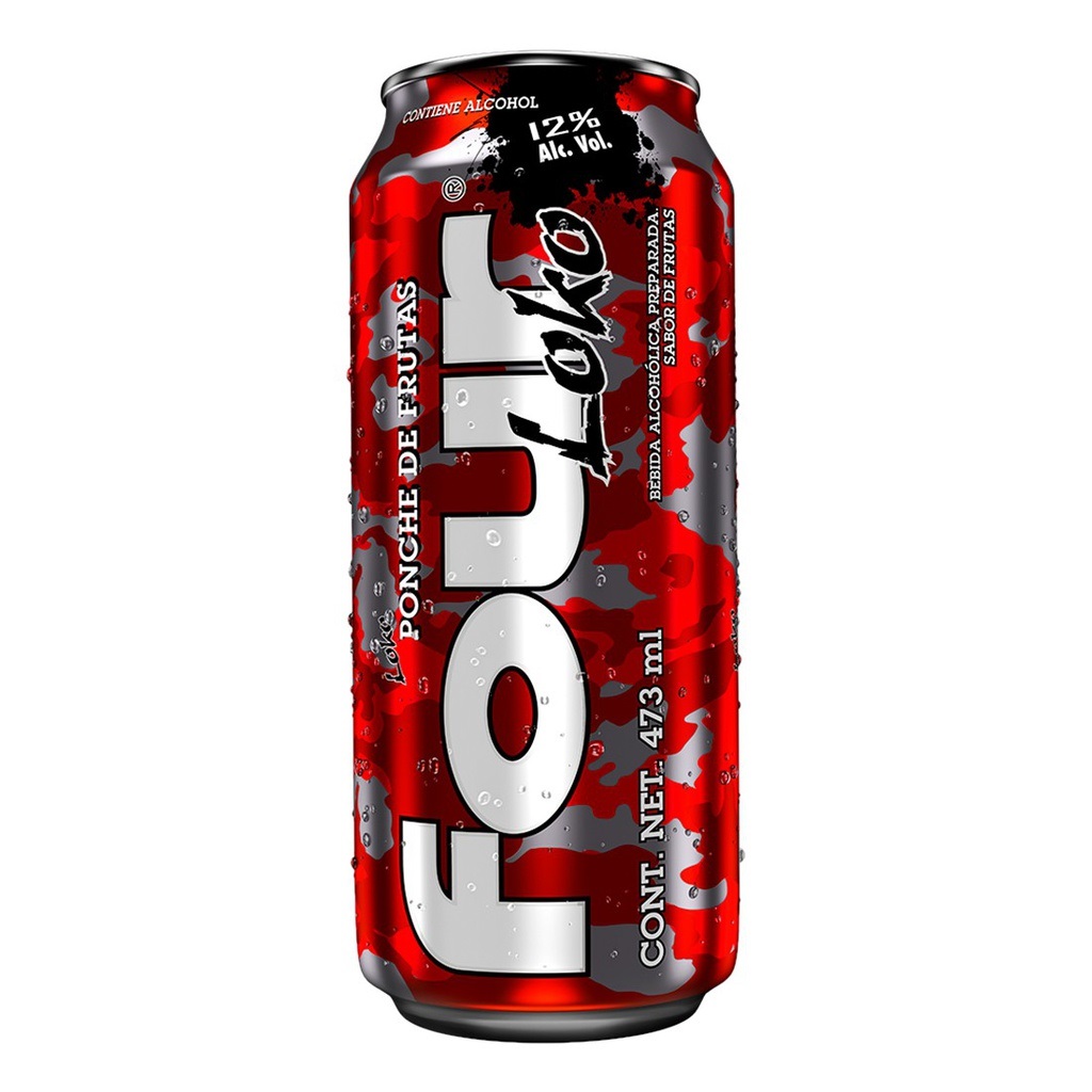 BEBIDA FOUR LOKO 473ML FRUTAS 12%ALCOHOL