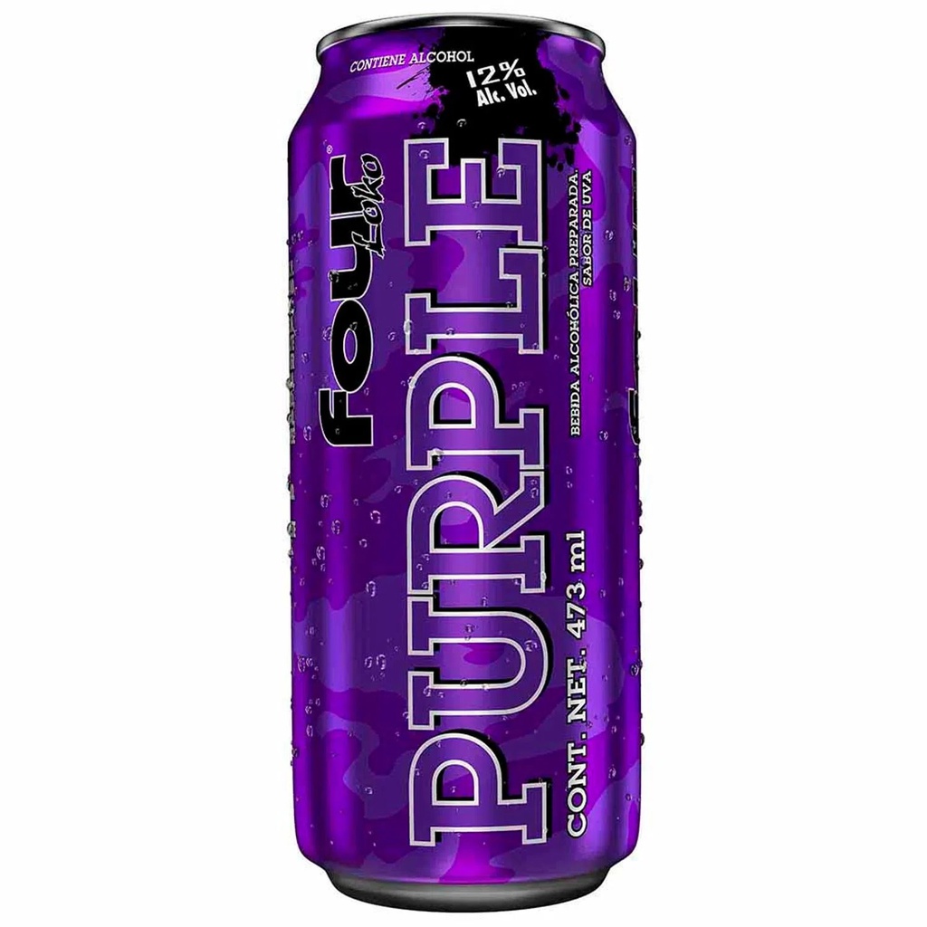 BEBIDA FOUR LOKO 473ML PURPLE 12%ALCOHOL