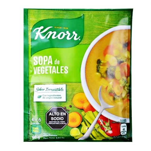 SOPA INSTANTANEA KNORR 60GR DE VEGETALES