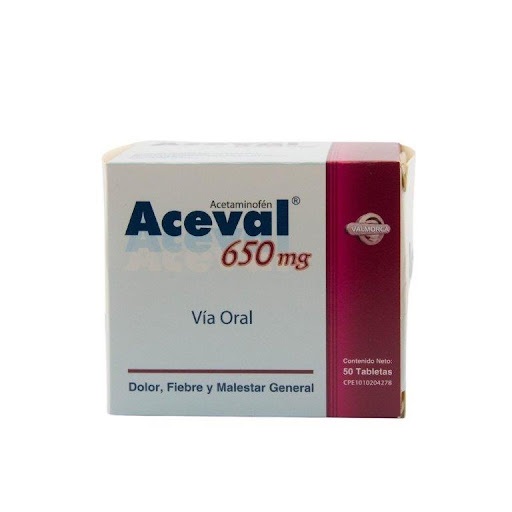 ACEVAL 650MG X 50 TABLETAS VALMORCA