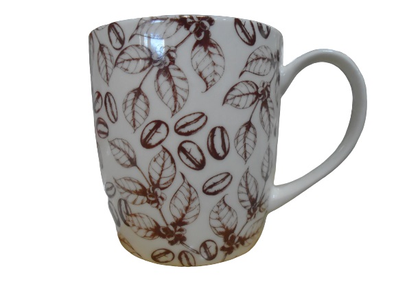 TAZA 13OZ HOJAS DE CAFE