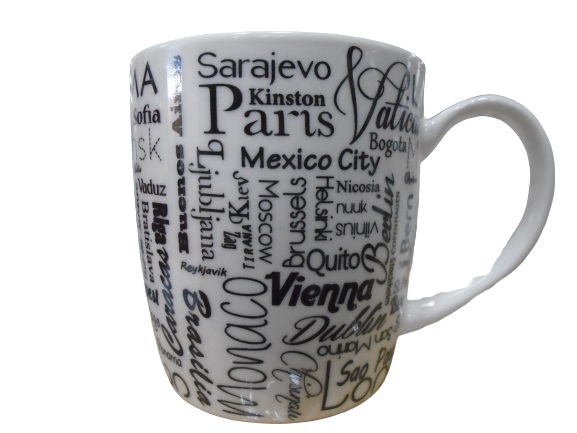 TAZA 13OZ LETRAS