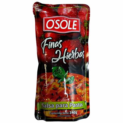 SALSA OSOLE 340GR PARA PASTA FINAS HIERBAS
