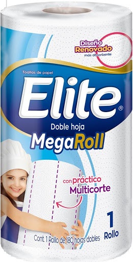 TOALLIN ELITE X 180HOJAS DOBLES MEGA ROL