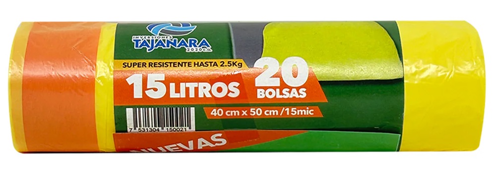 BOLSA TAJANARA 15LT X 20UN CINTA AMARRE