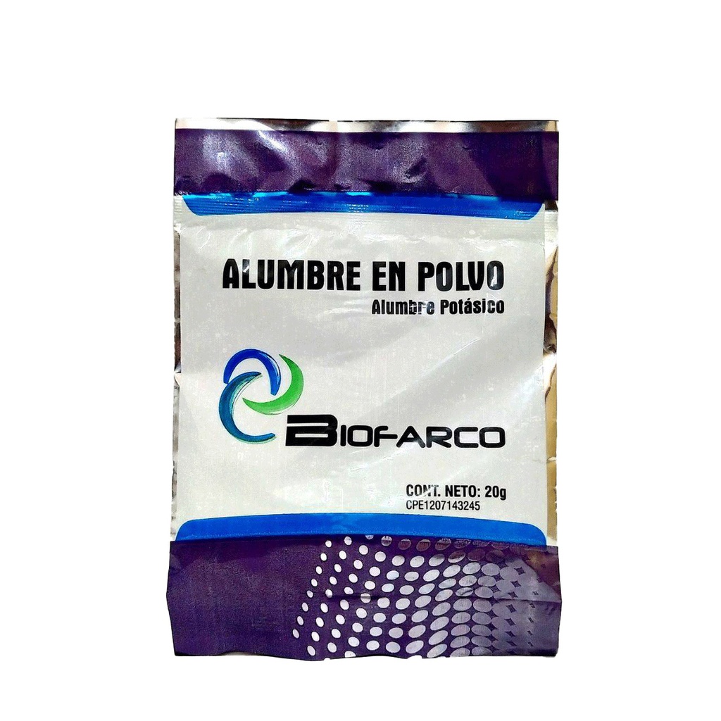ALUMBRE EN POLVO 20G BIOFARCO