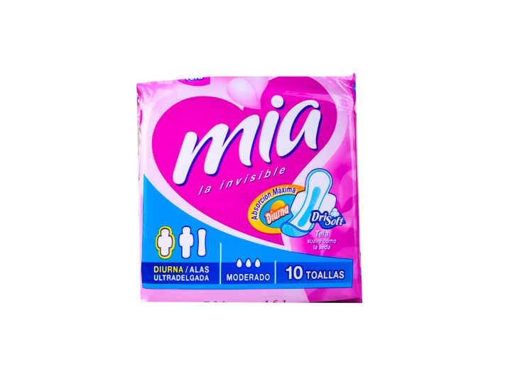 TOALLA SANIT MIA 10UND TELA ULTRAFINA