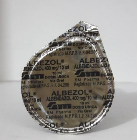ALBENDAZOL 400MG X 10ML DOSIS UNICA SM PHARMA