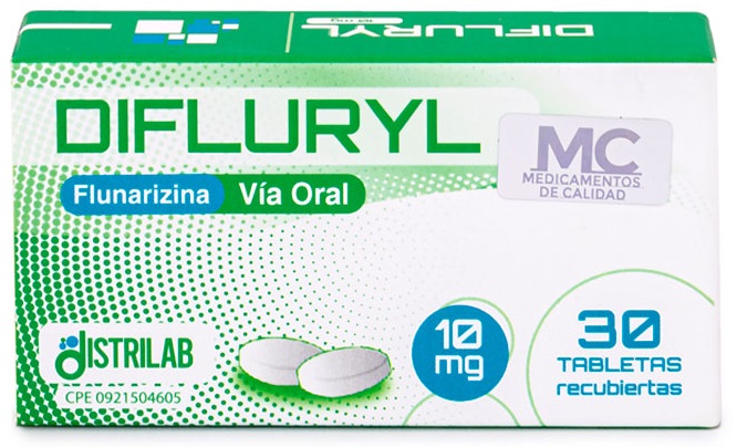 FLUNARIZINA DIFLURYL 10MGX30TAB DISTRILAB