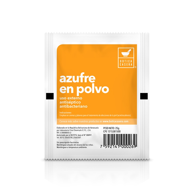 AZUFRE EN POLVO  25G BOTICA CASERA