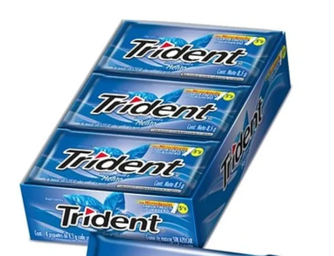 CHICLETS TRIDENT X 18UND MENTA