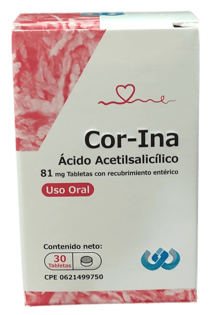 COR-INA 81MG X 30 TABLETAS ANTILLA
