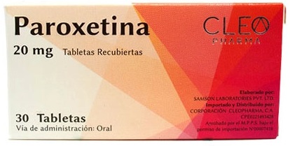 PAROXETINA 20MG X 30TABLETAS CLEO PHARMA