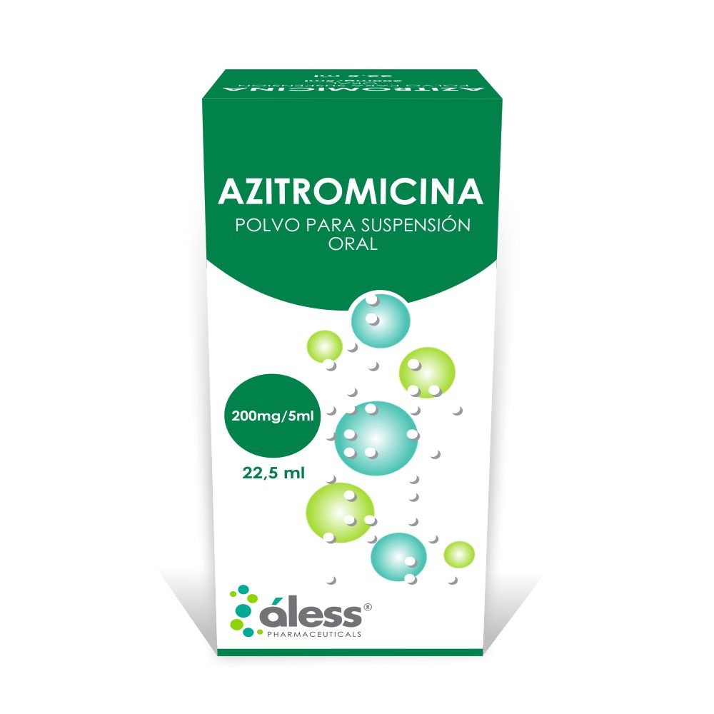 AZITROMICINA  POLVO P/SUSP 200MG/5ML x 22,5ML ALESS