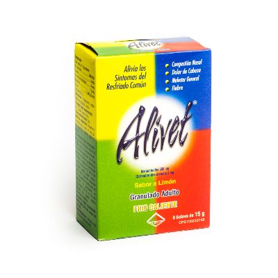 ALIVET LIMON 500MG/2MG/10G X 6 SOBRES LETI