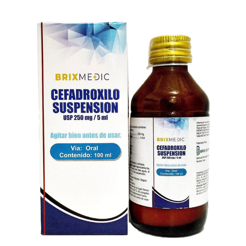 CEFADROXILO POLVO PARA SUSP 250MG/5ML X 100ML DISTRILAB