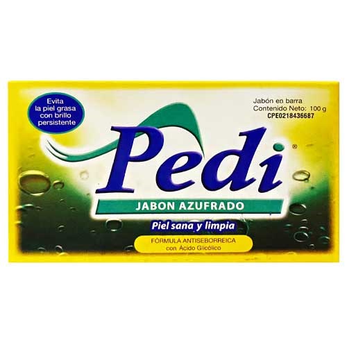 JABON AZUFRADO BARRA 100G PEDI