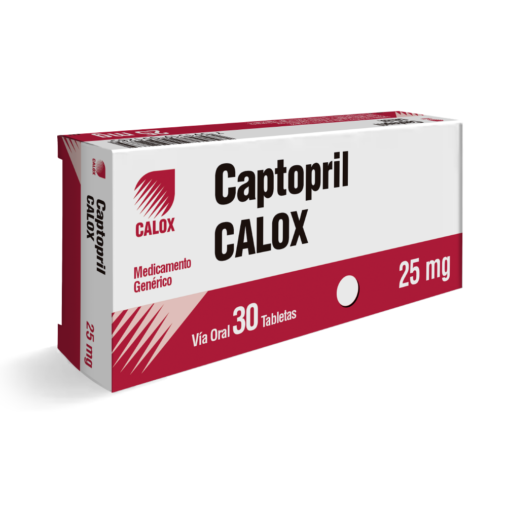 CAPTOPRIL 25MG X 30 TABLETAS CALOX