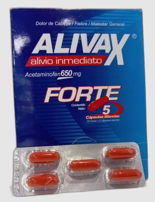 ALIVAX FORTE 650MG X 5 CAPS BLISTER VIVAX***