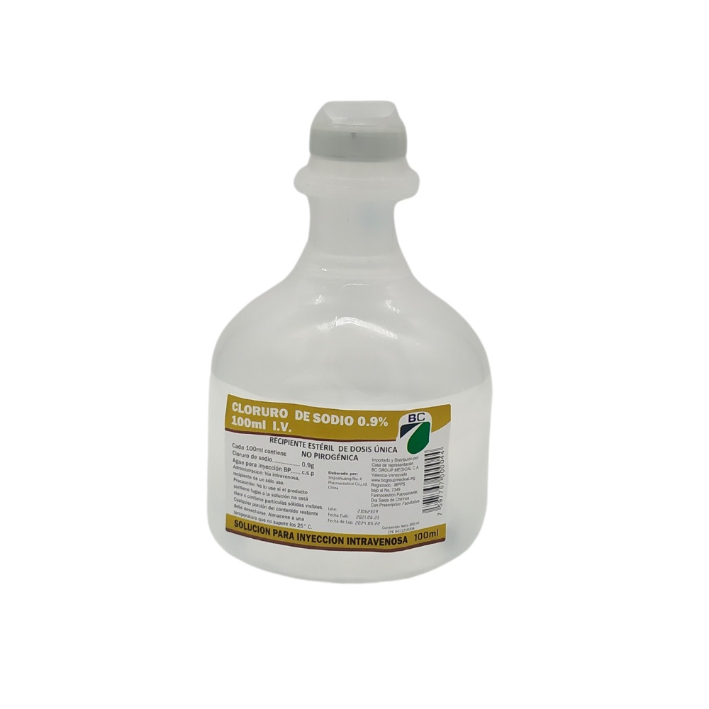 CLORURO DE SODIO BC 0,9% X 100ML I.V BC GROUP MEDICAL