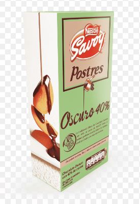 CHOCO SAVOY 200GR X4UND POSTRE OSC40% 