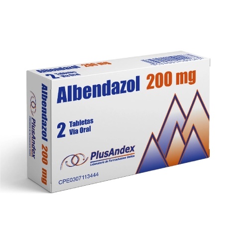 ALBENDAZOL 200MG x 2 TABLETAS PLUSANDEX