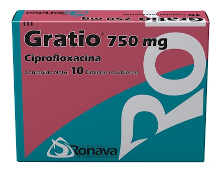 GRATIO CIPROFLOXACINA 750MG X 10 TABLETAS