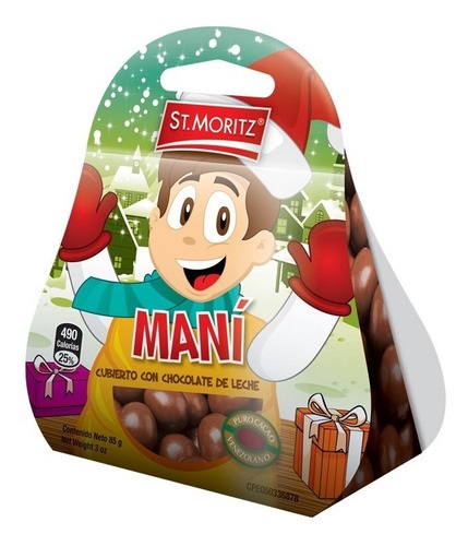 GRAGEAS DE CHOCOLATE ST MORITZ 85GR NARANJA NAVIDAD