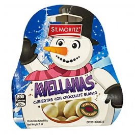 GRAGEA CHOCO BLANCO ST MORITZ 85GR AVELLANA